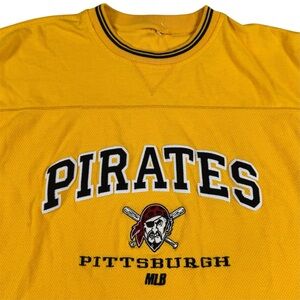 Vintage 90s Pittsburgh Pirates MLB Lee Sport Pullover Sweatshirt Yellow Mens XL